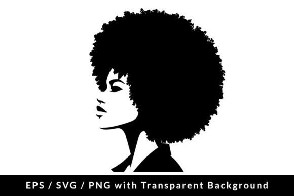 Download Afro Hairstyle Woman Silhouette SVG EPS - Premium Resources