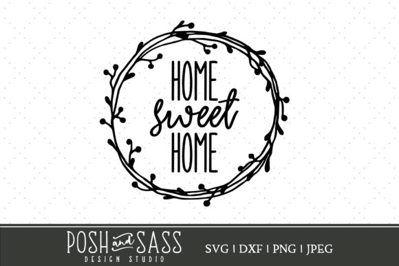 Download Home Sweet Home Rustic Wreath Cut File - Rustic wreath Collection
