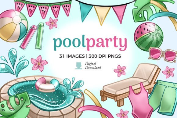 Download Pool Party Clipart - Premium Resources