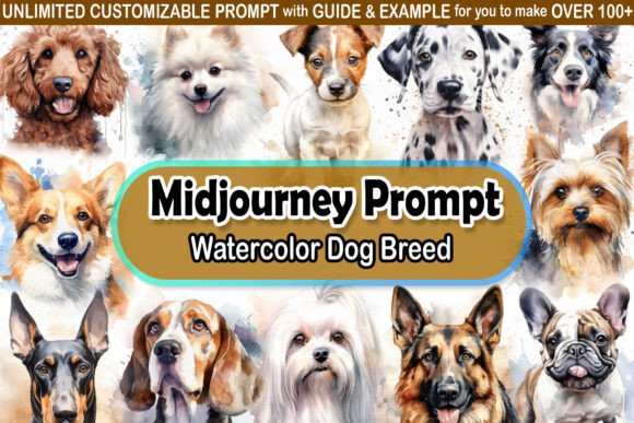 Download Midjourney Prompt - Watercolor Dog Breed - Dog Collection