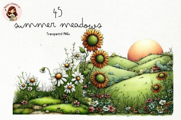 Download Watercolor Summer Meadows PNG Clipart - Watercolor summer Collection