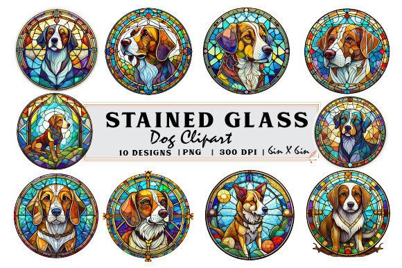 Download Stained Glass Dogs Clipart,Dog PNG - Dog Collection