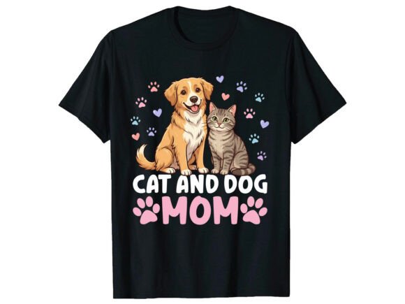 Download Cat Dog Mom Love Mother's Day T-shirt - Dog Collection