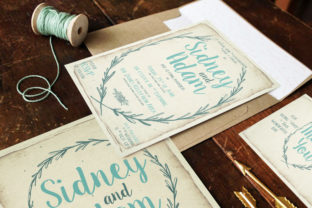 Download Rustic Wreath Wedding Invitation Suite - Rustic wreath Collection
